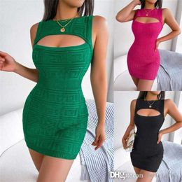 Designer Womens Dresses Spring and Summer Sexy Dress sexy Gonna all'anca a maglia per donne