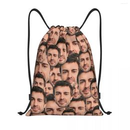 Shopping Bags Alonso Head Drawstring Backpack Women Men Gym Sport Sackpack Portable Fernando Sports Car Bag Sack