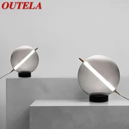 Table Lamps OUTELA Contemporary GlassTable Lamp Nordic Fashionable Living Room Bedroom Creative LED Decoration Desk Light