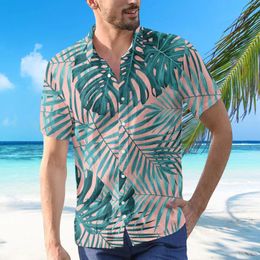 Men's Casual Shirts Summer Beach Digital Printed Shirt Tall Mens Long Sleeve