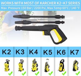 High Pressure Washer Gun Spray Gun with Jet Lance Turbo Lance Pistol for Karcher K-series Pressure Washer