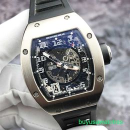 Male RM Wrist Watch RM010 Hollowed Out Dial 18K Platinum Mechanical Watch Timepiece