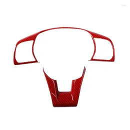 Interior Accessories Red Carbon Fibre Steering Wheel Button Cover Trim Sticker For Sonata 2024-2024 Decoration