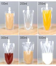 Storage Bags Pack Standup Plastic Drink Packaging Bag Spout Pouch For Beverage Liquid Juice Milk CoffeeStorage3278404