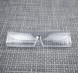 Transparent White Glasses Case 2pcs Button Eyeglass Case reading glass box Eyeglasses Box Silicone eye glasses accessoriesL0167625360