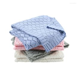 Blankets 100 80cm Baby Knitted Borns Swaddle Wrap Blanket Super Soft Infant Stroller Sofa Bedding Summer Quilts Xmas Gift