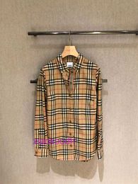 Aa Brrubury Moda Clothing Men and Women New Plaid Camise