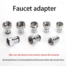 Bathroom Sink Faucets Faucet Adapter 14/20/22/24/25mm Tap Aerator Connector Metal Outside Inside Thread Water Saving For Kitchen Sealing