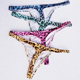 Sexy Underwear Thong leopard print Mens Underwear Mens Sexy Underpants Lingerie men Thongs and G strings tanga Hombre HT0327060483
