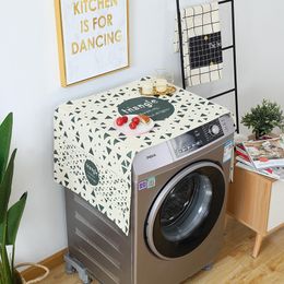 Nordic Cotton/Linen Washing Machine Dust Covers Single Door Fridge Cover Household Refrigerator Organiser Home Cleaning Lavador
