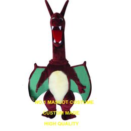 custom red Pterodactyl Pterosauria pterosaurs dragon dino mascot costume adult size high quality carnival fancy dress 3472 Mascot Costumes