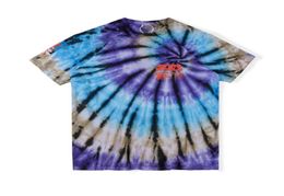 20ss Ins Official Souvenir Tie Dye Tee Skateboard Mens designer t shirt Women Street Casual Tshirt7310847