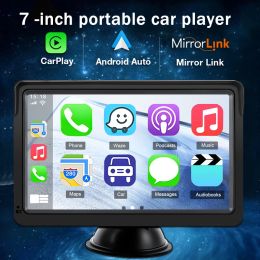 7 Inch Car Mp5 Radio Player Android Auto Portable Multimedia Wireless Carplay Bluetooth FM Monitor Touch Screen GPS