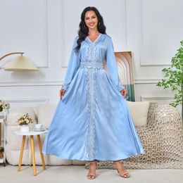Ethnic Clothing Sequin Islam African Dresses For Women Muslim Fashion Dubai Abayas Long Kaftan Femme Musulman Vestidos