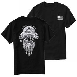 Men's T-Shirts Victory or Valhalla Warrior Spirit Tactics Skull Glen T-shirt 100% Cotton O-Neck Short Sleeve Casual Mens T-shirt S52133