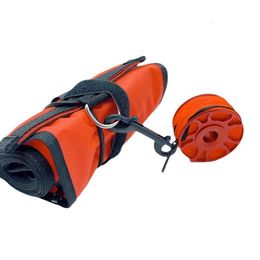 Diving nylon SMB elephant pull buoy set with 1.5/1.8M deep diving positioning warning and 30 meter line wheels H521-289