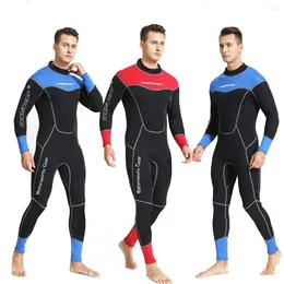 Women's Swimwear Men 3MM Neoprene Wetsuit One-piece Warm Snorkelling Winter Swimming Surfing Diving Suit Long Sleeves Cold Proof Swimsuit