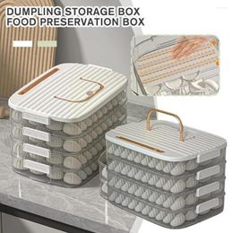 Storage Bottles Multi-layer Dumpling Box With Lid Food-grade Freezer Fresh-keeping Household Kitchen Parts M0N7