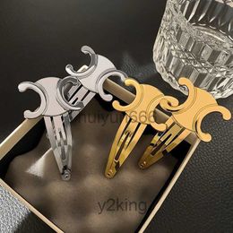 Fashion Women Hair Clips Barrettes 18k Gold Designer Headwear Gilrs Accessories Golden Silver Letters Hairpin Luxury Trendy High Quality Metal Hairclip ZYB0