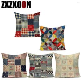 Pillow Polyester Decorative Pillows Colourful Geometric Sofa Home Wave Stripe Christmas Cover For Living Room Pillowcase