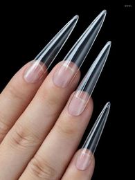 False Nails 192Pcs Extra Long Full Cover Nail Tips Clear Fake Acrylic French Transparent Extension Diy Manicure Tool