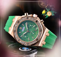 Top Selling Women Diamonds Ring Watch Red Green Whie Rubber Strap Clock Quartz Battery Set Auger Racing Waterproof Bracelet Watches Feature Christmas Gifts