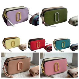 Designer Bag Multi-color Camera bag Handbag Womens Wide Shoulder bag Fashion Tie-dye Leather Italic Flash Strap Purse High Texture Mini Mark Bag