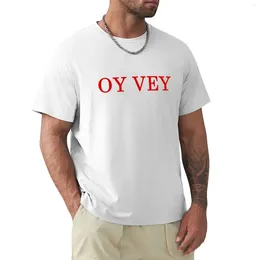 Men's Tank Tops Oy Vey - Red T-Shirt Korean Fashion Plus Sizes Customs T-shirts For Men Cotton Graphics Aesthetic Clothing Mens Funny T