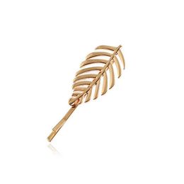 Hair Clips & Barrettes Fashion Jewelry Metal Leaf Clip For Women Side Hairpin Bobby Pin Lady Girl Headdress Accessories Dro Dhgarden Dhwd4