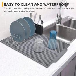 Table Mats 1PC Silicone Drain Pad Drying Mat Pots Dish For Kitchen Tableware Non-slip Anti-scald Utensils