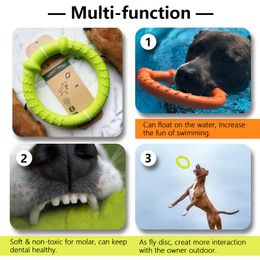 Dog Toy Chew Flying Disc Dog Tug Pet Molar Toy Interactive for Water Floating Fetch Retrieving Training Small Medium Dogs Games
