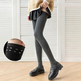 Women Socks 80cm Cotton Stockings Warm Long Thigh High JK Lolita Solid Color Knees Autumn Winter