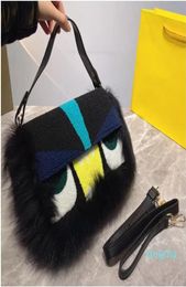 Luxury Designers Italy Brand Classic Little Shoulder Bags High Quality Fox Fur Messenger Handbags Fashion size2718cm4871513