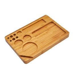 Smoke Tobacco Bamboo Multifunctional Tobacco Rolling Tray Roll Paper Trays Smoking Herb Grinder Storage Case By DIY