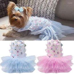 Dog Apparel Spring Summer Skirt Beautiful Peach For Pets Princess Style Puppy Lace Birthday Celebrate Dress Pretty Clothes