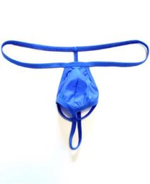 Mens Sexy Ice Silk Thongs Breathable Seamlesss G Strings Tangas Man Mini Micro Penis Pouch Panties T Back Erotic Lingerie Gay Unde2288211