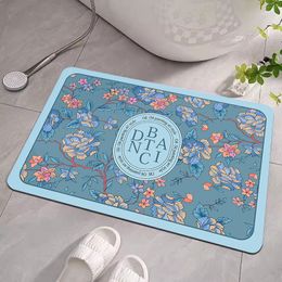 Simple Retro Bathroom Water-absorbent Diatomite Floor Mat Bathroom Non-slip Mat Quick-drying Dirt-resistant