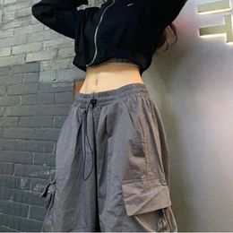 Women's Pants Harajuku Oversized Cargo Parachute Women Streetwear Vintage Hip Hop Wide Leg Joggers Baggy Sweatpants