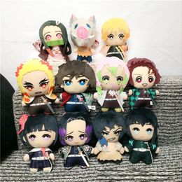 2024 Hot 15cm Japan Anime Demon Slayer Akaza Rui Iguro Obanai Tanjirou Kamado Nezuko Agatsuma Zenitsu Plush Toys Doll Peluche Gift