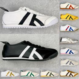 Tiger Mexico 66 Designer shoes Running Shoes For Women Men Trainers Leather Canvas Black White Blue Red Yellow Beige Low Loafers Sneakers Dhgate Free shipping
