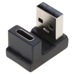90 Degree Left Right Angled USB 3.0 Male To Type C Female Adapter Connector