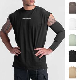 Summer Mens Fitness Tank Top American Youth Mesh Quick Drying Sleeveless T-shirt Mens Loose Trendy Sports Top