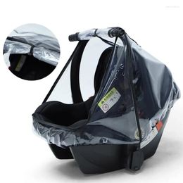 Stroller Parts Baby Safety Seat Rain Cover Transparent EVA Infant Pram Carriage Dust Double Zipper Accessories