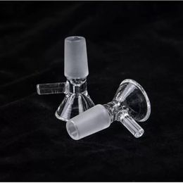 20Pcs 14mm 18mm Male Glass Bowl Pieces Hookah of Funnel Joint Downstem Smoking Accessories Handle Pipe Bong Oil Dab Rigs