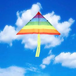 Kite Accessories Rainbow kite with 50 Metre kite string childrens flying bird kite Windsock outdoor toy childrens gift garden cloth toy WX5.213259