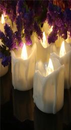 Pack of 6 Flickering LED Candles with Timer Battery Electronic Bougie Mariage Tea Lights Anniversaire 6 Hours on 18 Hours Off5034906