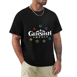Men's Polos Genshin Impact Elements (Colours)| Perfect Gift T-shirt Anime Plus Size Tops Oversized Mens Graphic T-shirts