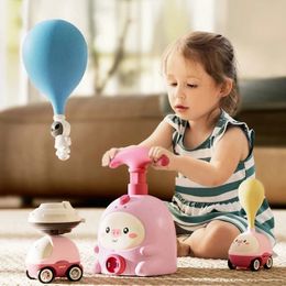 Kids Rocket Balloon Takeoff Toys Educational Inertial Air Power Balloon Car Tower Science Toys For Children Year Gift 240520