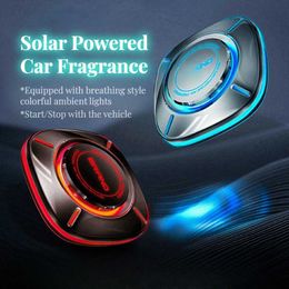 Car Air Freshener Car Mount Intelligent Fragrance Induction Solaire Colourful Ambient Light Car Perfume Rich Aroma Essential oil Car air freshener T240521