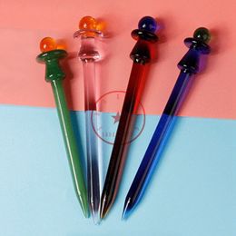 Latest Smoking Colourful Glass Pipes Philtre Handpipes Cigarette Holder Bubbler Dabber Tips Portable Waterpipe Wax Oil Rigs Straw Hand Tube DHL